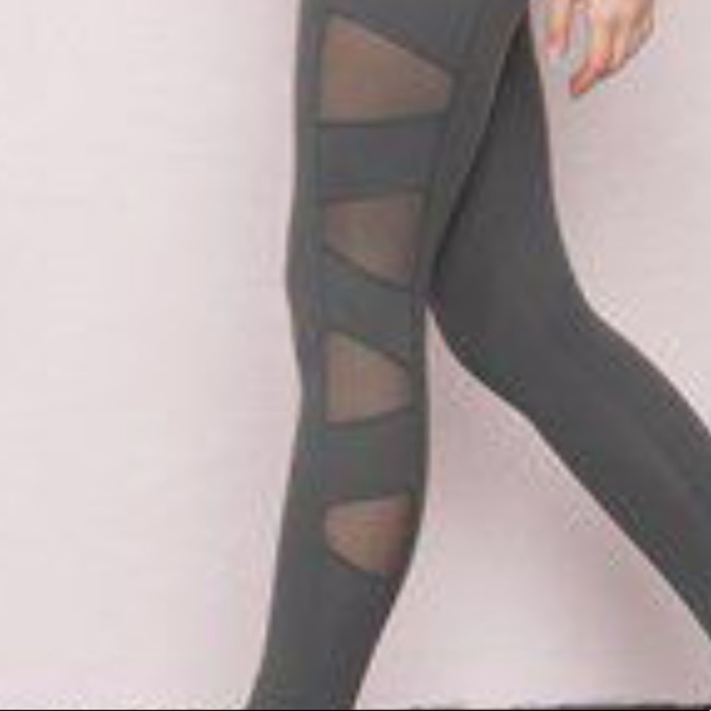Garage Sport Mauve Mesh Cutout Leggings - Picture 8 of 11